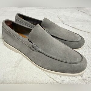 Like NEW! $220 J Crew Venetian Sunmer Walk Grey Leather Suede Slip-On Loafers 9